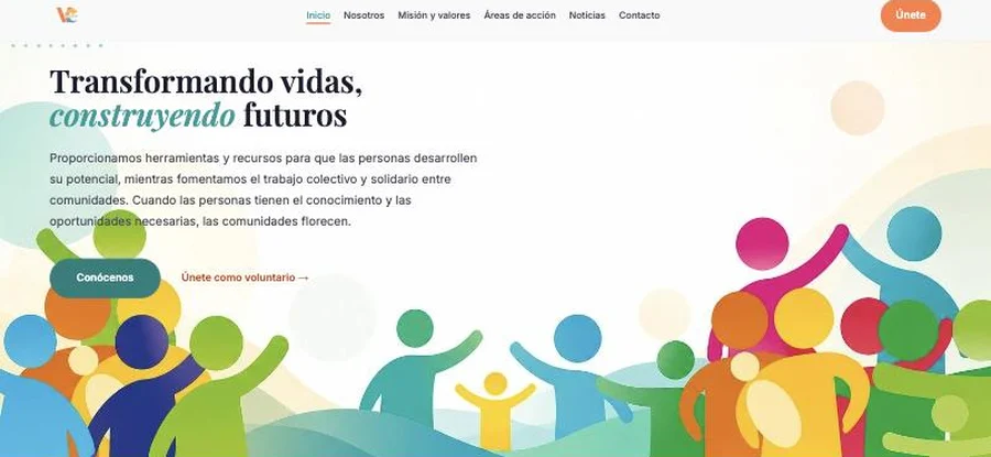 Portada del sitio web fuvocam.cl de la Fundación Voluntad de Cambio