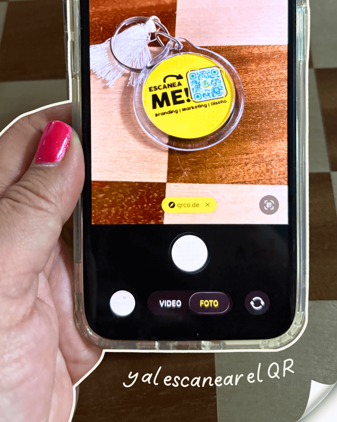 Escaneo QR del llavero